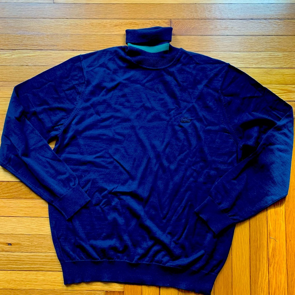 Lacoste Men’s Turtleneck Sweater, 100% wool, 100% authentic